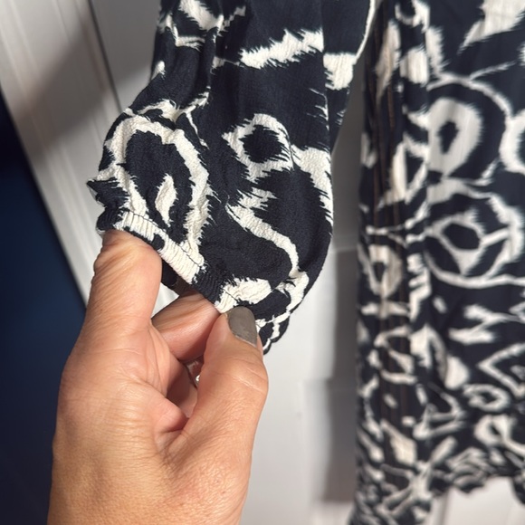 Zara Graphic Button-front Midi Dress W-994 Size XS - Picture 6 of 8